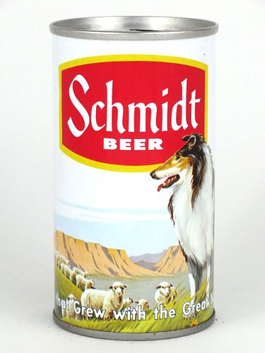 1966 Schmidt Beer (Sheepherding Collie) 12oz  SCH5/11 Ring Top Saint Paul, Minnesota