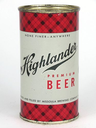 1958 Highlander Beer 12oz  82-12 Flat Top Missoula, Montana