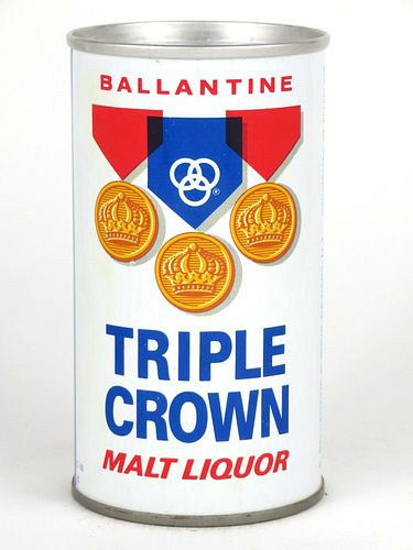 1966 Ballantine Triple Crown Malt Liquor 12oz  T37-02 Ring Top Newark, New Jersey