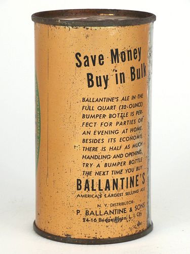 1940 Ballantine's Ale 12oz  33-10 Flat Top Newark, New Jersey