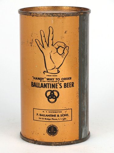 1940 Ballantine's Export Light Beer 12oz  33-24 Flat Top Newark, New Jersey