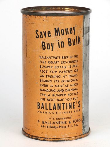 1940 Ballantine's Export Light Beer 12oz  33-29 Flat Top Newark, New Jersey