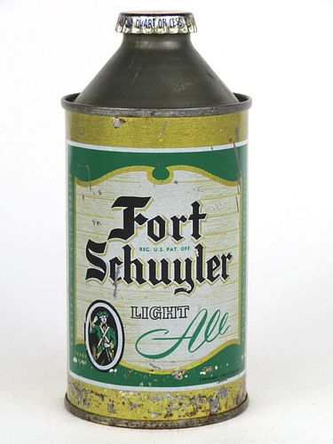1954 Fort Schuyler Light Ale 12oz  163-17 High Profile Cone Top Utica, New York