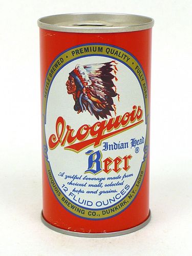 1976 Iroquois Indian Head Beer 12oz  T82-12 Ring Top Dunkirk, New York
