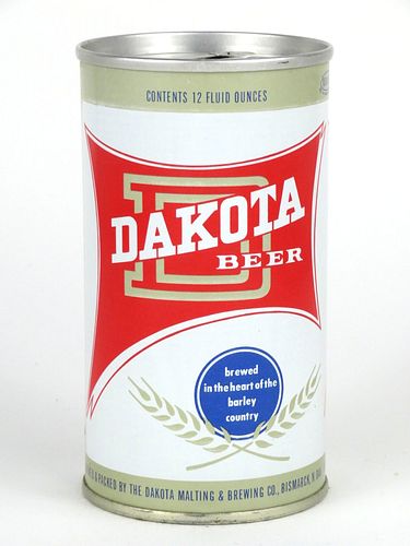 1963 Dakota Beer 12oz  T58-10 Zip Top Bismarck, North Dakota