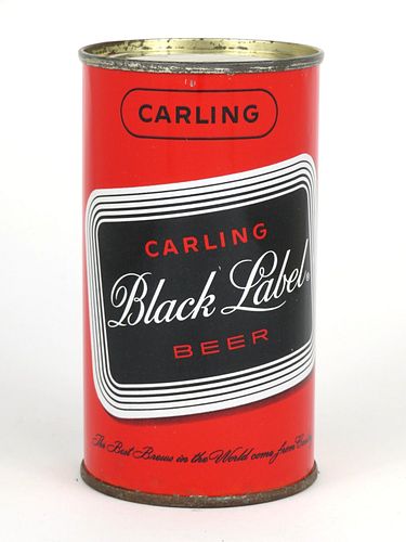 1958 Black Label Beer 12oz  38-15.1 Flat Top (MD Tax lid) Cleveland, Ohio