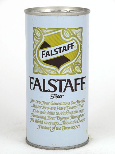 1972 Falstaff Beer 12oz  T63-02 Ring Top Cranston, Rhode Island