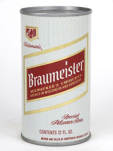 1966 Braumeister Beer 12oz  41-18 Flat Top Milwaukee, Wisconsin