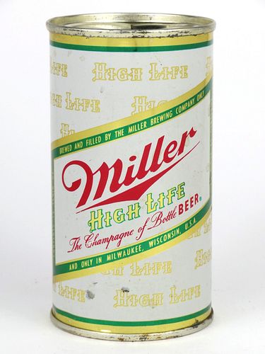 1961 Miller High Life Beer 12oz  99-40.1 Flat Top Milwaukee, Wisconsin