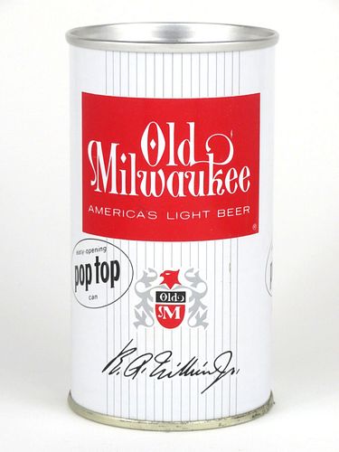 1964 Old Milwaukee Beer 12oz  T102-01 Zip Top Milwaukee, Wisconsin