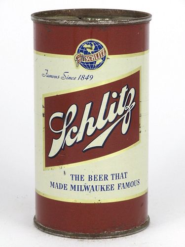 1946 Schlitz Beer 12oz  129-20 Flat Top Milwaukee, Wisconsin