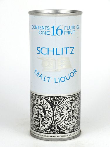 1970 Schlitz Malt Liquor 16oz  One Pint  T166-19 Ring Top Milwaukee, Wisconsin
