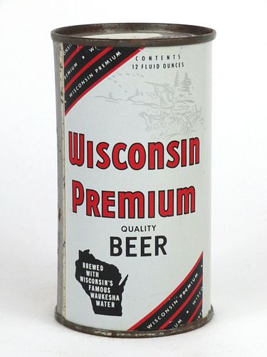 1958 Wisconsin Premium Quality Beer 12oz  146-26v Flat Top Waukesha, Wisconsin
