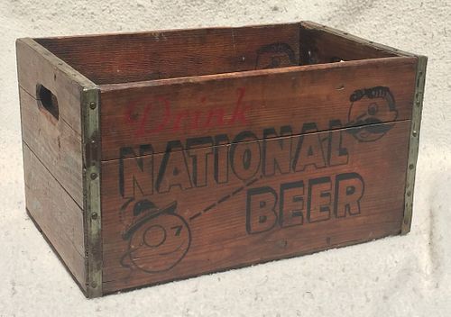 1937 National Beer Wooden Crate Baltimore, Maryland