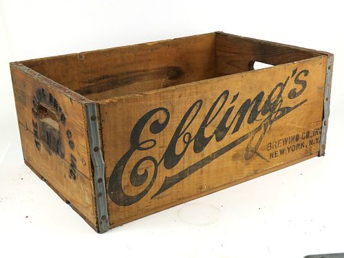 1933 Ebling Brewing Co.  Inc. Wooden Crate New York, New York