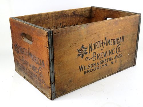 1933 North American Brewing Co. Wooden Crate Brooklyn, New York