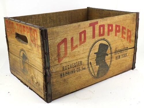 1934 Old Topper Beer/Ale Wooden Crate Rochester, New York