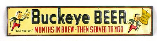 1935 Buckeye Beer door push  Toledo, Ohio