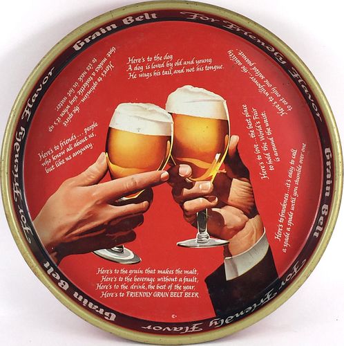 1948 Grain Belt Beer 13 inch tray  Minneapolis, Minnesota