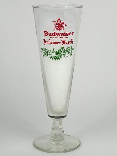 1954 Budweiser Beer stemmed ACL glass Saint Louis, Missouri