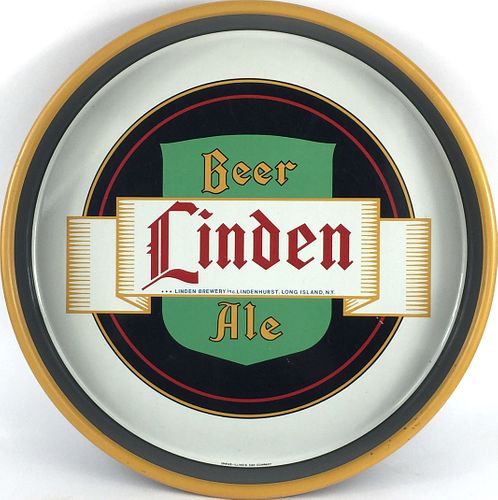 1940 Linden Beer/Ale 13 inch tray  Lindenhurst, New York