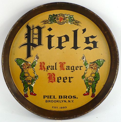 1934 Piel's Real Lager Beer 12 inch tray  Brooklyn, New York