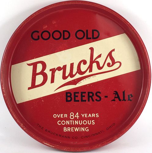 1940 Bruck's Beers - Ale 12 inch tray  Cincinnati, Ohio
