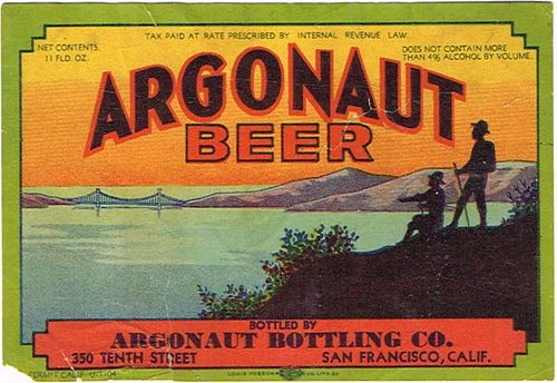 1934 Argonaut Beer 11oz  WS40-21V San Francisco, California