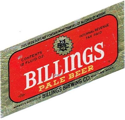 1944 Billings Pale Beer 12oz Billings, Montana