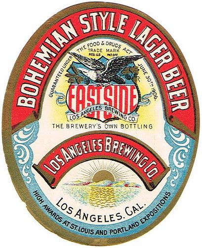 1906 Bohemian Style Lager Beer No Ref.  WS14-01V Los Angeles, California