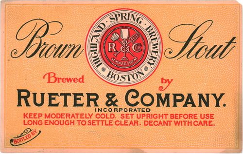 1900 Brown Stout No Ref.  ES54-09 Boston, Massachusetts