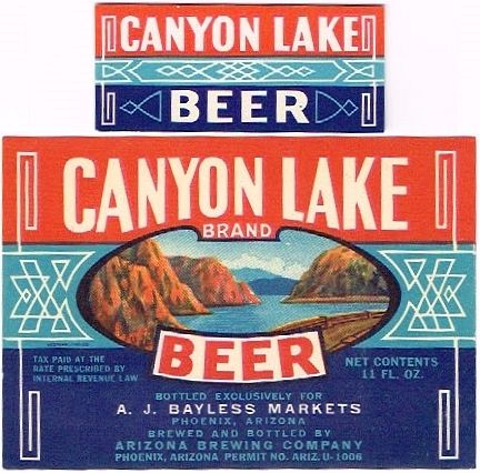 1933 Canyon Lake Beer 11oz  WS4-6 Phoenix, Arizona