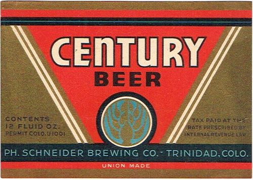 1935 Century Beer 12oz  WS66-03 Trinidad, Colorado
