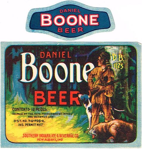 1933 Daniel Boone Beer 12oz  CS30-06 New Albany, Indiana