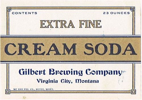 1924 Extra Fine Cream Soda 10Â½ x 13Â½ inch tray  WS82-19 Virginia City, Montana