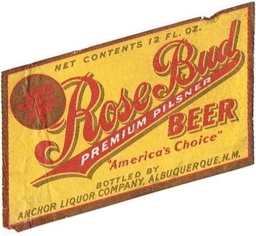 1937 Rose Bud Premium Pilsner Beer 12oz  WS89-18 Albuquerque, New Mexico