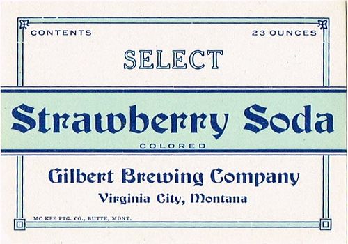1924 Select Strawberry Soda 10Â½ x 13Â½ inch tray  WS82-20V Virginia City, Montana