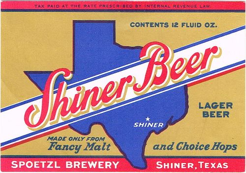 1938 Shiner Beer 12oz  WS107-01 Shiner, Texas