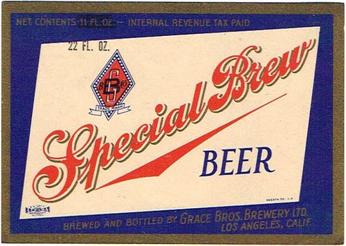 1942 Special Brew Beer 22oz  WS13-04 Los Angeles, California