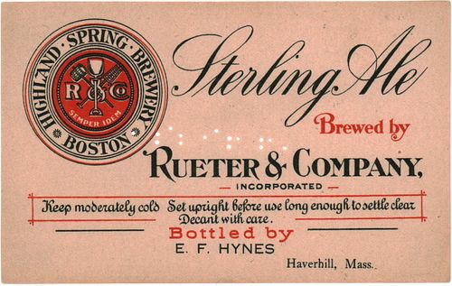 1901 Sterling Ale No Ref.  ES54-09 Haverhill, Massachusetts