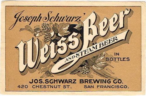 1910 Weiss Beer No Ref. San Francisco, California