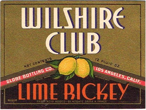 1930 Wilshire Club Lime Rickey 12oz  WS47-09V San Francisco, California
