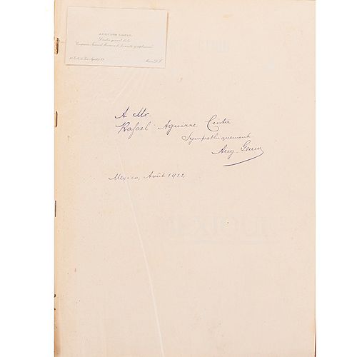 Genin, Auguste. Notes Sur le Mexique / Les Francais au Mexique du XVIe Siècle à Nos Jours. México / París: 1910 / 1933. Piezas: 2.