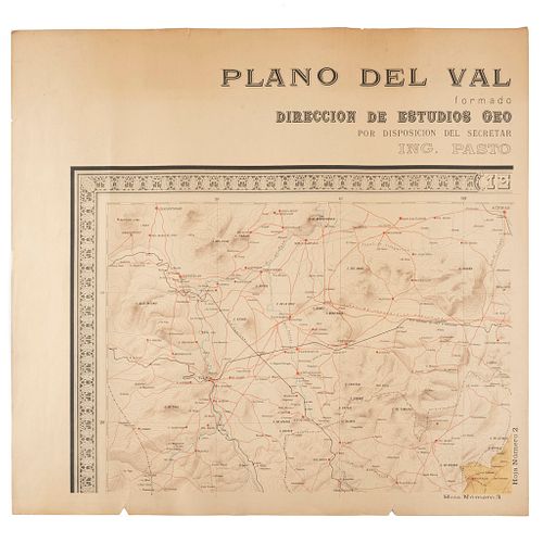 Rouaix, Pastor. Plano del Valle de México Formado en la Dirección de Estudios Geográficos y Climatológicos. México, 1919. En 6 partes.