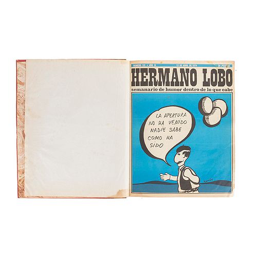 Arrizabalaga Amoroto, Bernardo. Hermano Lobo. Semanario de Humor... Madrid: 1974. Con Caricaturas de Gila, Ops, Quino, entre otros.