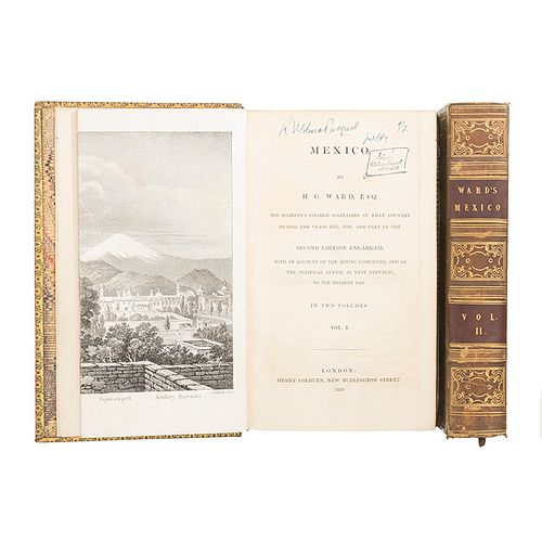 Ward, Henry George. Mexico by H. G. Ward, Esq. His Majesty's charge d'affaires in that Country... London: 1829. Ilustrados. Piezas: 2.