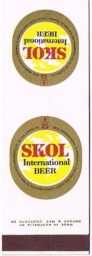 1969 Skol International Beer - Aukland, New Zealand