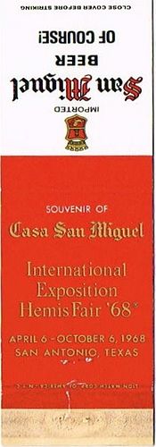 1968 San Miguel Beer - International Exposition HemisFair 1968 - Philippines