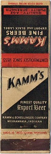 1933 Kamm's Export/Black Label Beer 121mm IN-KAMM-1 - Kamm's Fine Beers