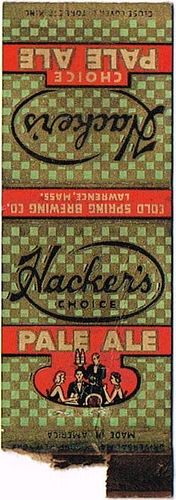 1946 Hacker's Choice Pale Ale MA-CS-4 Massachusetts